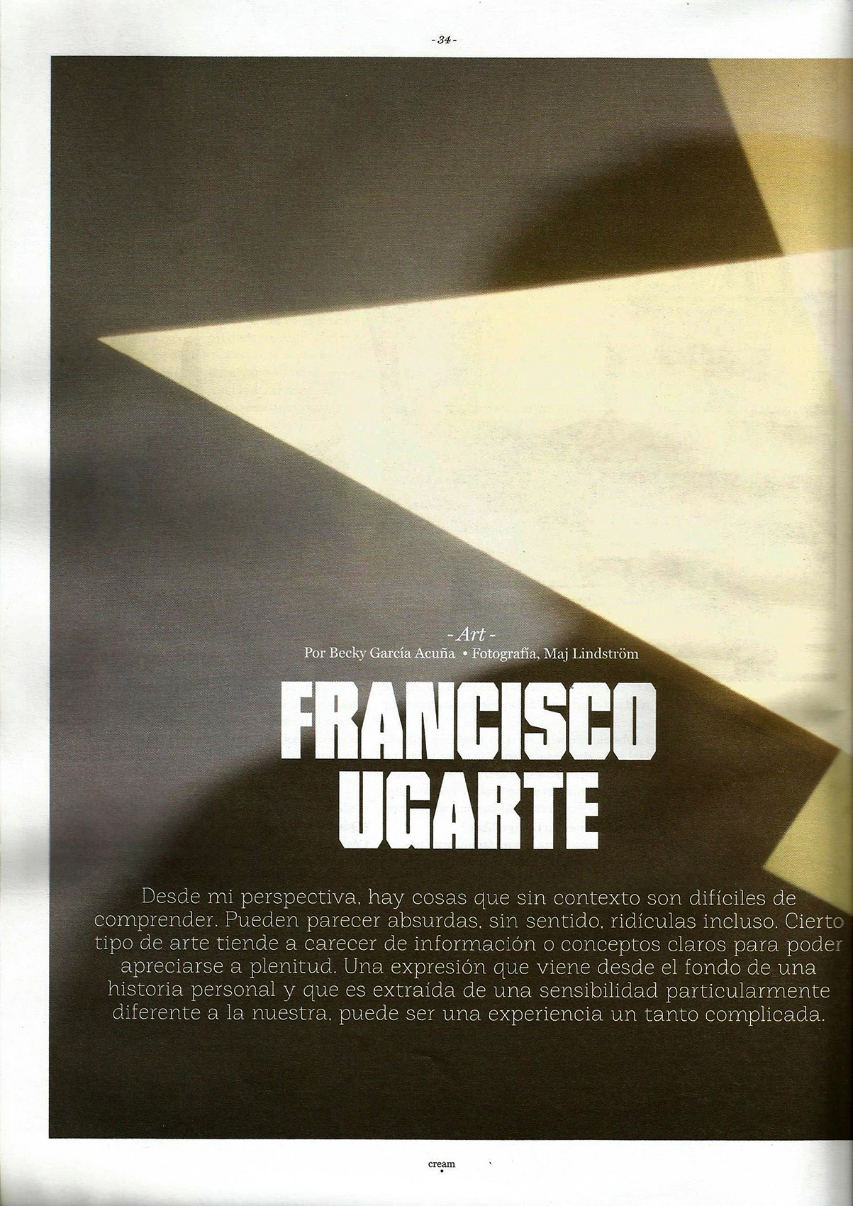 Revista Cream, Vol. 6 : Francisco Ugarte