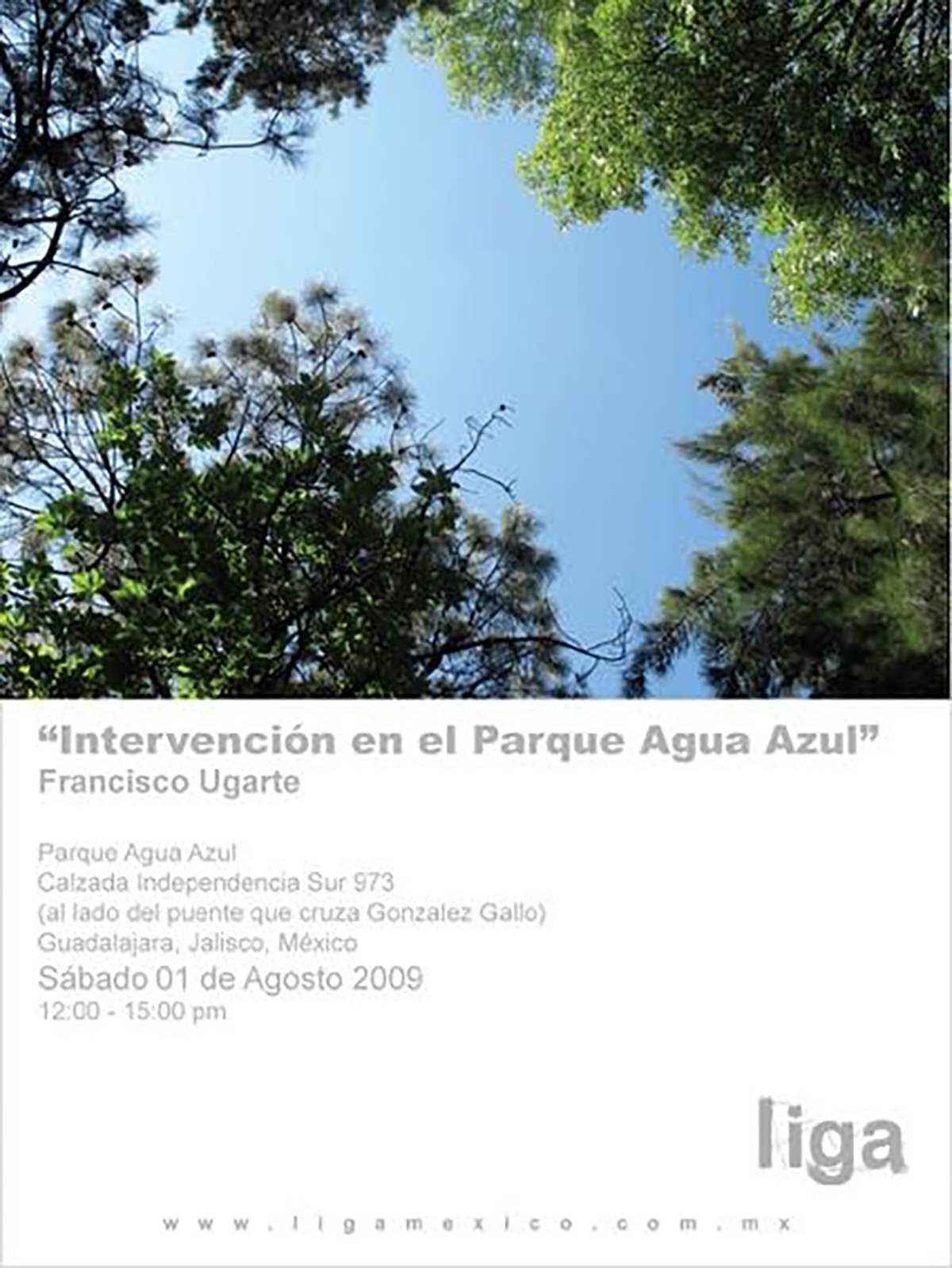 Intervención en el Parque Agua Azul : Francisco Ugarte