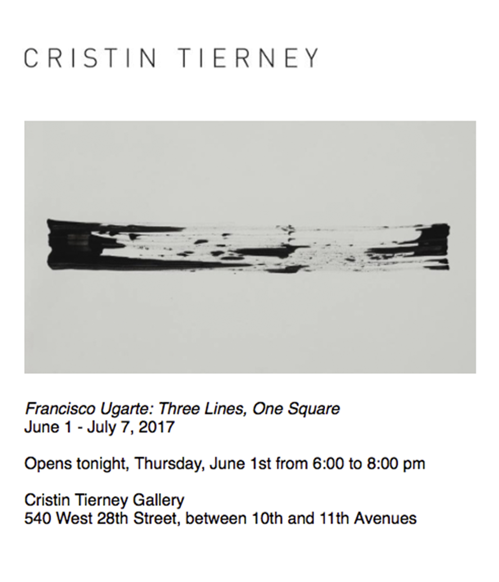 Three Lines, One Square : Francisco Ugarte