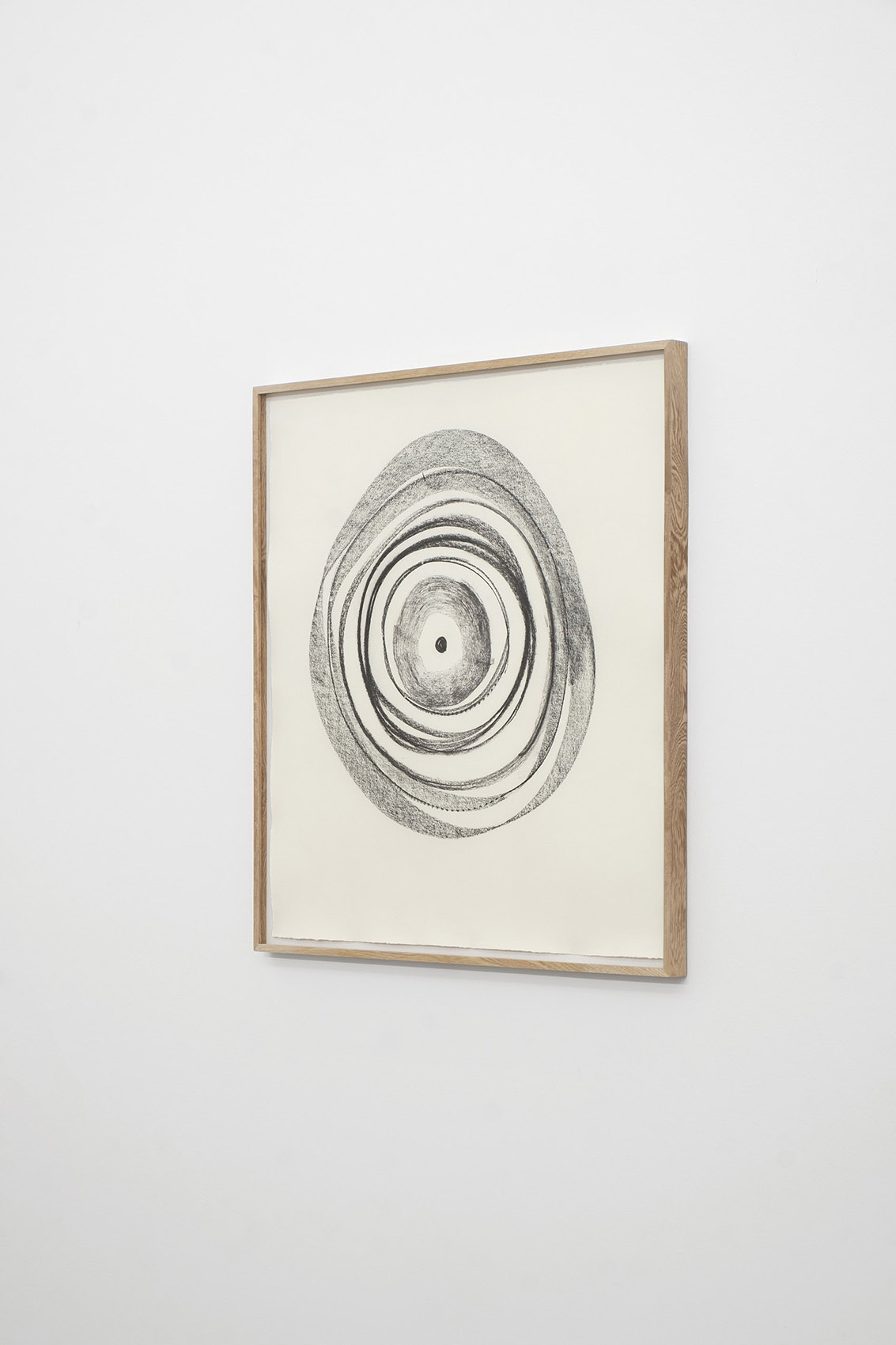 Sin título (Círculos concéntrico de grafito y carboncillo) 1 - 4, 2021 : Francisco Ugarte