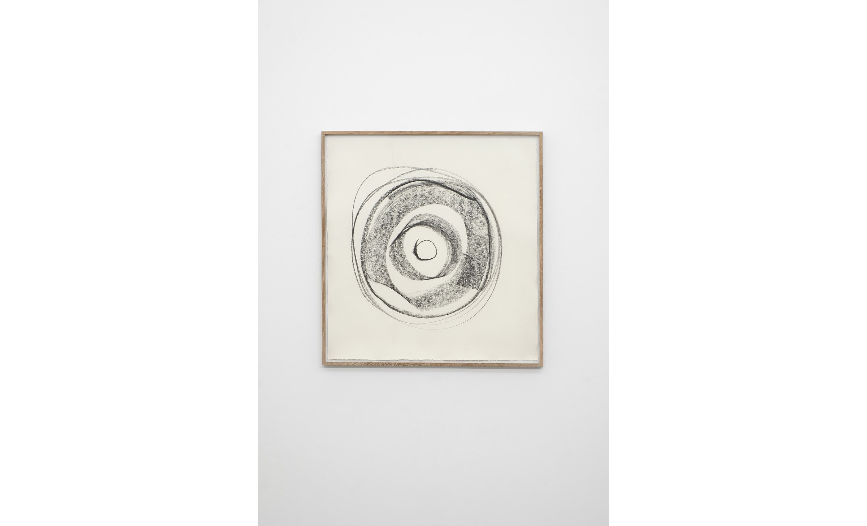 Sin título (Círculos concéntrico de grafito y carboncillo) 1 - 4, 2021 : Francisco Ugarte