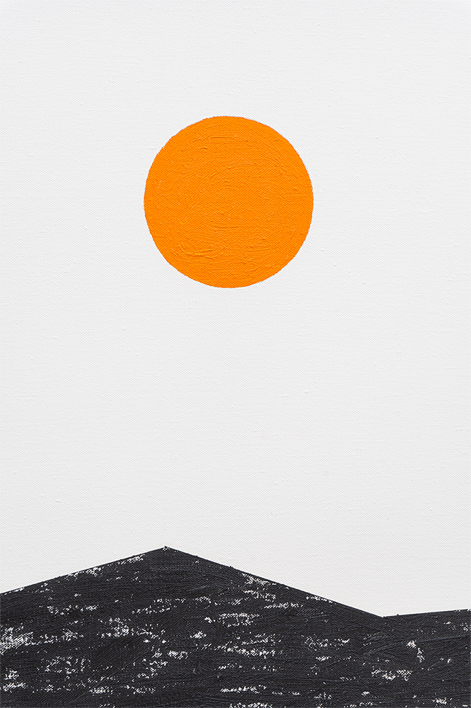 Paisaje (negro y naranja) 2024 : Francisco Ugarte